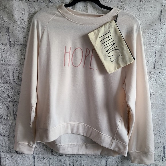 Rae Dunn Hope Gallery Oversized Sweatshirt And Pouch Set NWT M - Picture 14 of 14